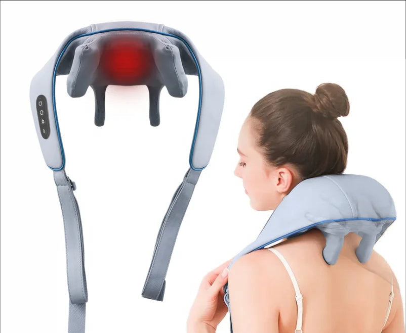Purerelaxa's Rechargeable Head & Shoulder Massager | Pain Relief, Stress-Free Relaxation & Heat Therapy