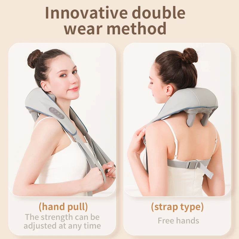 Purerelaxa's Rechargeable Head & Shoulder Massager | Pain Relief, Stress-Free Relaxation & Heat Therapy